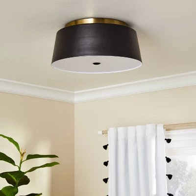 Semi Flushmount Kids' Ceiling Light Black/Gold - Pillowfort™ 4 Semi Flushmount Kids' Ceiling Light Black/Gold - Pillowfort™ - Image 2