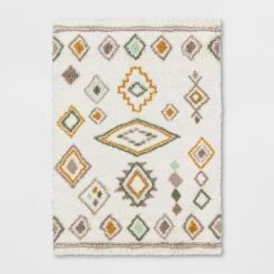 Yuma Area Kids' Rug Gold/Mint - Pillowfort™ -Pillowfort Sales Shop GUEST 0662dae5 196e 4ba2 b079 21793a3d4598