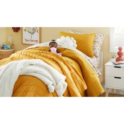 Teddy Bear Plush Kids' Throw - Pillowfort™ Navy 6 Teddy Bear Plush Kids' Throw - Pillowfort™ Navy - Image 4