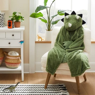 Dinosaur Kids' Hooded Blanket - Pillowfort™ 2 Dinosaur Kids' Hooded Blanket - Pillowfort™