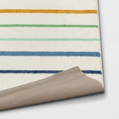 Striped Kids' Rug - Pillowfort™ Cream 5 Striped Kids' Rug - Pillowfort™ Cream - Image 3