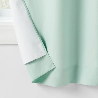 Ruffle Blackout Kids' Curtain Panel - Pillowfort™ Mint Green 5 Ruffle Blackout Kids' Curtain Panel - Pillowfort™ Mint Green - Image 3