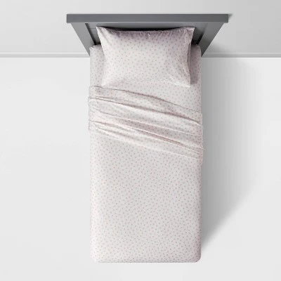 Dotted Microfiber Kids' Sheet Set - Pillowfort™ Olive Green 4 Dotted Microfiber Kids' Sheet Set - Pillowfort™ Olive Green - Image 2