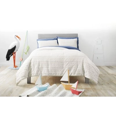 Jersey Wave Kids' Comforter Set - Pillowfort™ Navy 4 Jersey Wave Kids' Comforter Set - Pillowfort™ Navy - Image 2