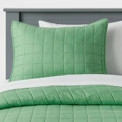 Microfiber Kids' Sham Light Green - Pillowfort™
