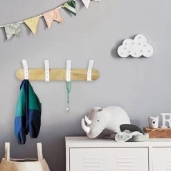 Metal and Wood Hanging Kids' Wall Hooks White - Pillowfort™ -Pillowfort Sales Shop GUEST 58464b19 7cfd 4eee bc98 110e58e1429b