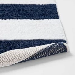 Rugby Striped Kids' Bath Rug Navy - Pillowfort™ -Pillowfort Sales Shop GUEST 762155a6 5a16 44cb 9543 ebdc34fd8281