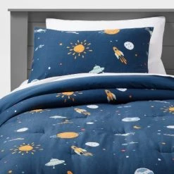 Space Cotton Kids' Comforter Set Navy - Pillowfort™ -Pillowfort Sales Shop GUEST 8336978e ac9a 4e56 ba2a 8d32ddca34a7