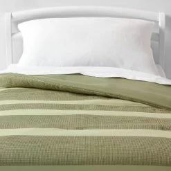 Toddler Waffle Striped Kids' Comforter - Pillowfort™ Green -Pillowfort Sales Shop GUEST 850036d3 530b 429d 8899 ec0bce5f8a3d