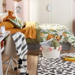 Botanical Garden Cotton Kids' Comforter Set Green - Pillowfort™