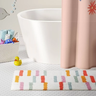 Striped Kids' Bath Rug - Pillowfort™ 3 Striped Kids' Bath Rug - Pillowfort™