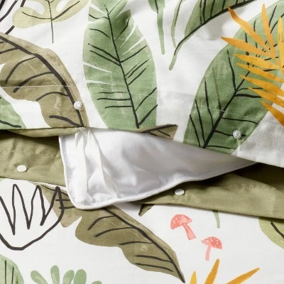 Botanical Print Kids' Duvet Cover Green - Pillowfort™ 6 Botanical Print Kids' Duvet Cover Green - Pillowfort™ - Image 4