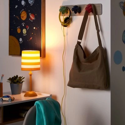 Striped Kids' Accent Lamp - Pillowfort™ Orange/white 3 Striped Kids' Accent Lamp - Pillowfort™ Orange/white