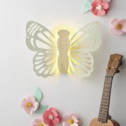 Butterfly Wood Lit Kids' Wall Decor Cream - Pillowfort™ -Pillowfort Sales Shop GUEST b3cbb6e1 bc0c 4879 995b 9742aeb143db