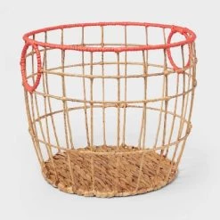 Natural with Fresh Melon Rim Kids' Woven Basket Red - Pillowfort™ -Pillowfort Sales Shop GUEST cf1d420b 4f34 4b13 ba0e 40a06c683c4e
