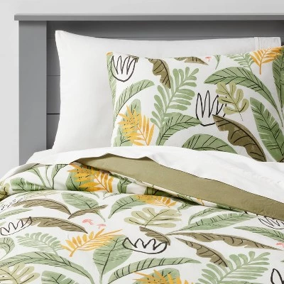 Botanical Print Kids' Duvet Cover Green - Pillowfort™ 8 Botanical Print Kids' Duvet Cover Green - Pillowfort™ - Image 6
