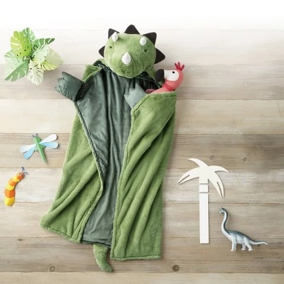 Dinosaur Kids' Hooded Blanket - Pillowfort™ 4 Dinosaur Kids' Hooded Blanket - Pillowfort™ - Image 3
